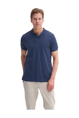 Cazador Erkek Polo Yaka Slim Fit Pike Düz Pamuklu Tişört İndigo