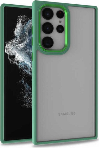 Galaxy S22 Ultra Kılıf Zore Flora Kapak Yeşil