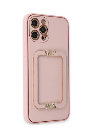 Newface Apple iPhone Uyumlu 12 Pro Kılıf Coco Elit Kapak Semeglbl - 59 - Pembe