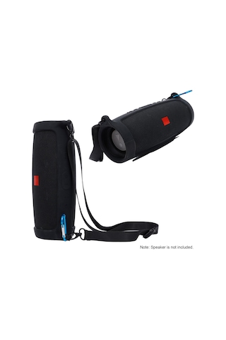 Konesam Jbl Charge 4 İçin Silikon Koruyucu Kılıf - Askı Kemer Ve Dağcı Kanca İle - Siyah