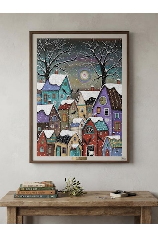 Kar Masalı Ve Göç Yolu İkili Set - 2 X 1000 Parça Manzara İkili Puzzle Seti