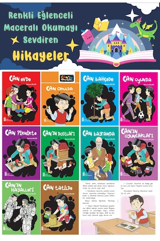 2.sınıf Renkli Eğlenceli Maceralı Okumayı Sevdiren Hikayeler 10 Kitap