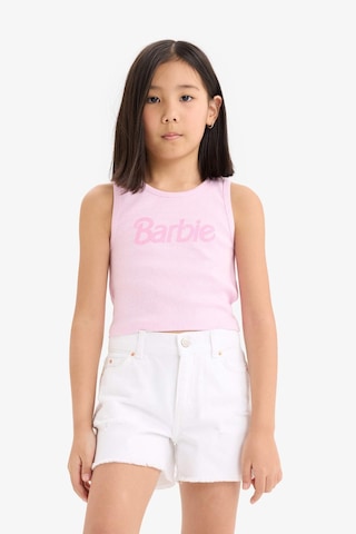 DeFacto Kız Çocuk Barbie Bisiklet Yaka Atlet E6521A825HSPN614 Pembe