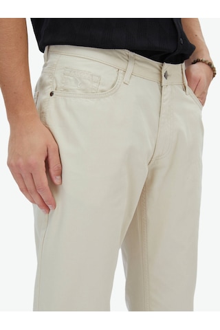 Kip Bej Denim Slim Fit Casual Pamuk Karışımlı Pantolon Bej