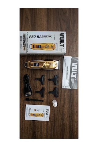 Vult Vt-880 Şarjlı Saç Sakal Ense Epilasyon Öncesi Tüm Vücut Tıraş Makinesi Professıonal Clipper Dijital Ekran 120 Dk