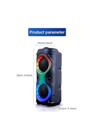Platoon Pl-4625 Bluetooth,sd,usb Bağlantılı Rgb Işıklı Speaker Ms-3630bt-m
