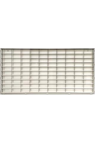 Şeffaf Kapaklı 100 Araçlık Yatay Beyaz