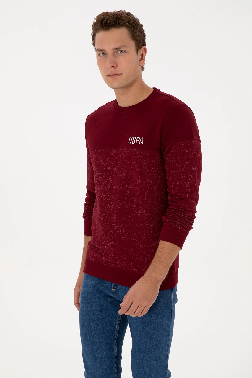 U.S. Polo Assn. Erkek Regular Fit Bisiklet Yaka Bordo Sweatshirt 50316380-VR014