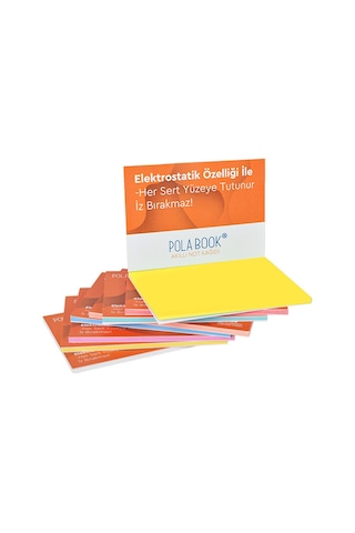 Elektrostatik Yapışkanlı Akıllı Not Kağıdı 7x10 Cm 50 Sayfa Pratik Ofis Not Defteri Sarı
