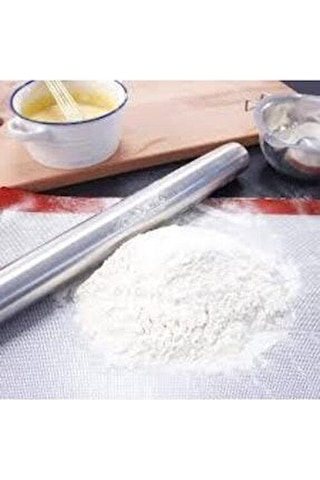 100 Cm Paslanmaz Alüminyum Oklava Pratik Hamur Yufka Açma Oklavası