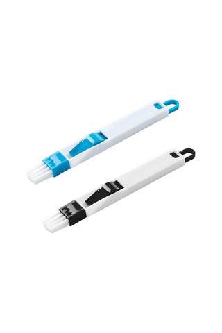 2'si 1 Arada Çok İşlevli Çıkarılabilir Pencere Köşe Anahtarı Elde Taşınabilir Pencere Aralığı Temizleme Fırçası Aracı