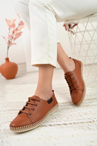 Nesil Shoes Syg P38 Taba Hakiki Deri Kadın Ayakkabı-taba Taba