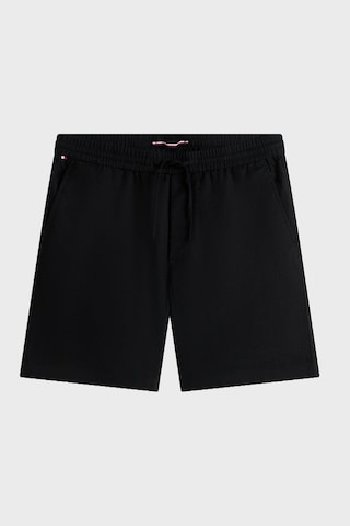 Tommy Hilfiger Bağlamalı Normal Bel Keten Bermuda Short Erkek Short Mw0mw44353 Bds Siyah
