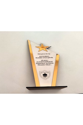 Resmi Kurum Hediyelik Plaket Kişiye Özel İsim Yazılı