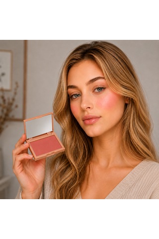 Talc Free Toz Allik Dusty Rose 05 Mat Vegan E Vitamini / My Joy Powder Blush Pembe