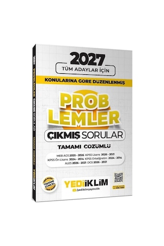 Yediiklim 2027 Kpss Ales Dgs Problemler Çıkmış Sorular Konularına Göre Çözümlü