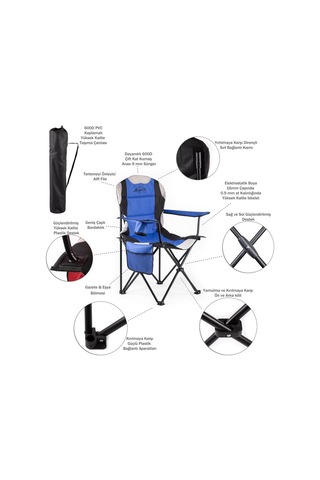 Sportlife Evolite Nature Katlanabilir Kamp Koltuğu Siyah