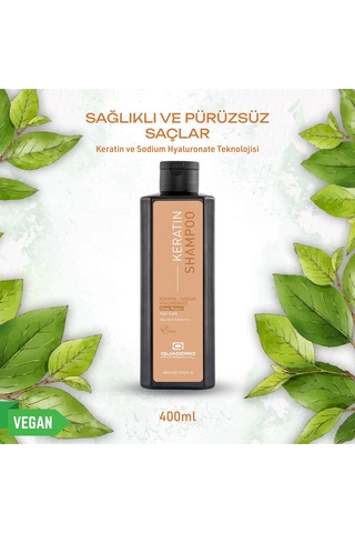 Quaddro Professional Quaddro Keratin Yıpranmış Saçlar Onarıcı Şampuan 400 Ml