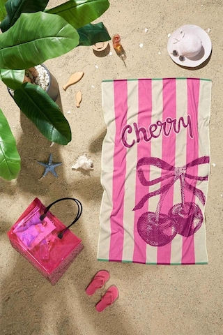 Özdilek Cherries Plaj Havlusu Büyük Boy 90x150 -vişne Kırmızı