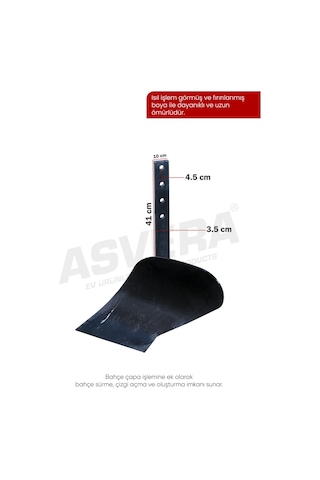 Asvera Mini Pulluk Çapa Makinesi Tekli Pulluk - Tüm Modellerle Uyumlu Ayarlanabilir Bahçe Pulluğu