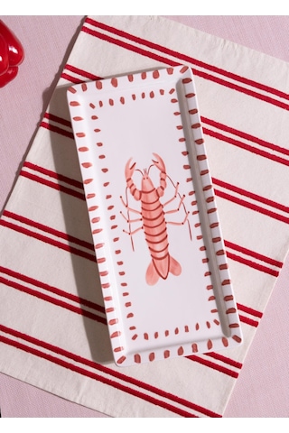 The Mia Italian Summer Dikdörtgen Servis Tabağı 35x16 Cm Çok Renkli
