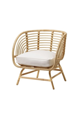 Ikea Beyaz Ferah Berjer Koltuk - Rattan Koltuk