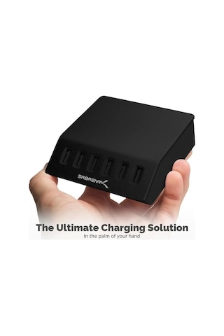 Sabrent 100 Watt Çoklu Bağlantı Noktalı Usb Hızlı Şarj Cihazı Ax-adpd 6-port