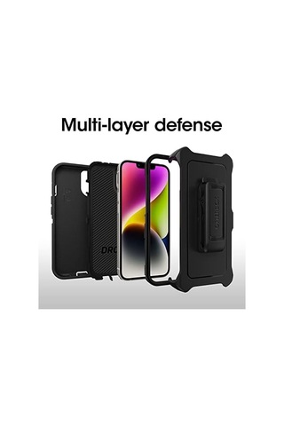 Defender Kılıf, Apple iPhone Uyumlu 14/iphone 13 İçin, Darbeye Dayanıklı, Düşmeye Dayanıklı, Ultra Sağlam, Koruyucu Kılıf, Askeri Standartlara Göre 4 X Test Edilmiştir, Siyah, Perakende Ambalaj Yok