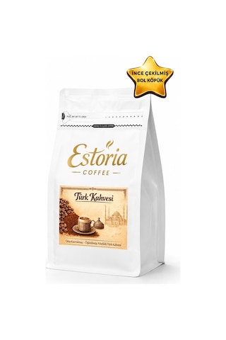 Estoria Coffee Türk Kahvesi 250 G Geleneksel Lezzet Bol Köpüklü Orta Kavrum Öğütülmüş