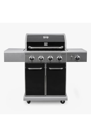 Kenmore Gazlı Barbekü 4 Ocaklı Siyah - Metal Siyah Çelik