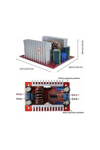 400w 10-60v 15a Dc-dc Voltaj Yükseltici-step-up Boost Modülü