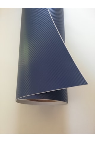 Carbon Folyo Lacivert 152 cm x 1 mt Hava Kanallı