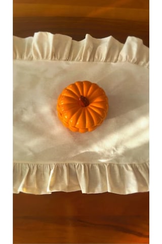 Fırfırlı Keten Runner 40x110 Cm Bej