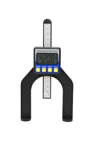Yaozixa Elektro Niksel Derinlik Ve Yükseklik Ölçer 0-80mm, Dijital Ekran, Manyetik Altyapı, Ahşap İşleri Ölçüm Aracı