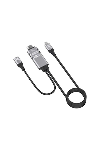 Go Des GD-8770 Type-C To HDMI 4K Kablo PD 3.0 Görüntü Aktarım Kablosu - Siyah ZORE-260169