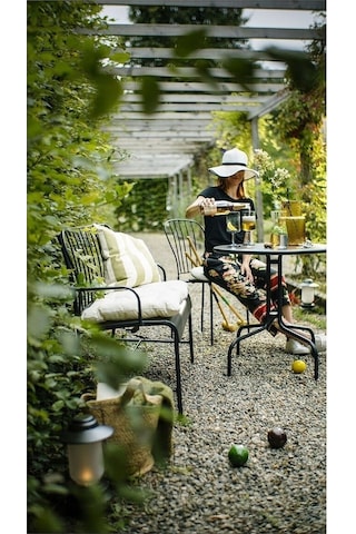 Läckö Gri 115x56x87 Cm 2'li Bahçe Kanepesi