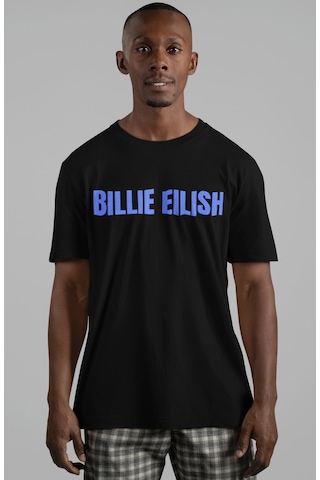 Sevbano Billie Eilish Şarkıcı Sırt Baskılı Unisex Oversize Tişört Siyah