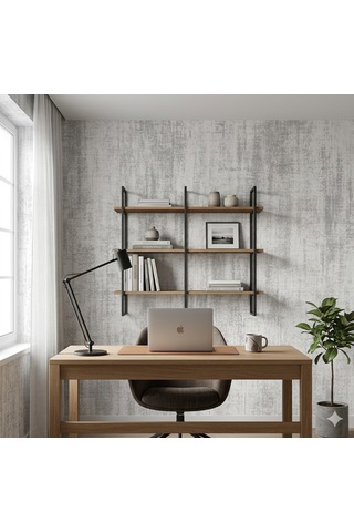 Decowall Salda 16m2 Duvar Kağıdı Silinebilir Beyaz - Gri