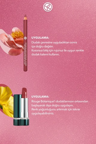 Yves Rocher Saten Dudak Duo Makyaj Seti-dudak Kalemi -eflatun & Saten Ruj -nude Açelya Çiçeği