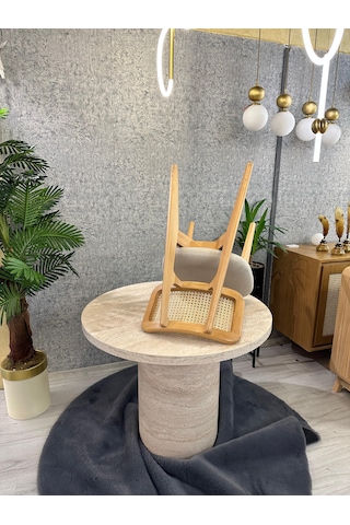 Traverten Görünümlü Mdf Masa