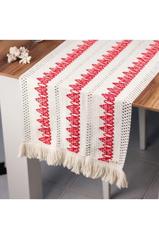 Dolce Casa Masa İçin Dekoratif Yastık Örtü, 35x145 316778655 Kırmızı