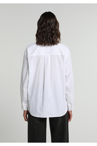 Colin's Colins Boyfriend Fit Shirt Neck Düz Kadın Beyaz Uzun Kol Gömlek Cl1081481 Q1.v1 Wht