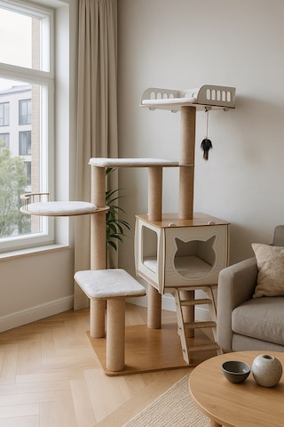 Pati Homes Xl Katlı Kedi Oyun Evi Köşk Kedi Tırmalama Evi