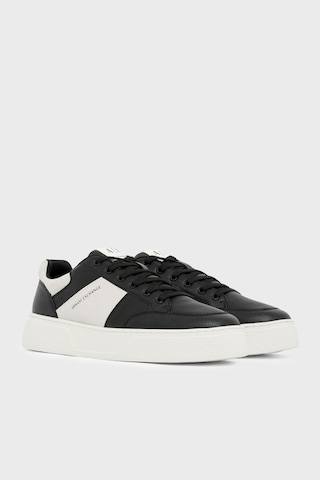Armani Exchange Logolu Sneaker Ayakkabı Erkek Ayakkabı Xm002627 Af17540 Mc482 Siyah-beyaz SİYAH-BEYAZ