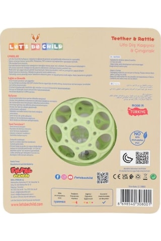 30800 Ufo Diş Kaşıyıcı & Çıngırak +0 Ay Yeşil