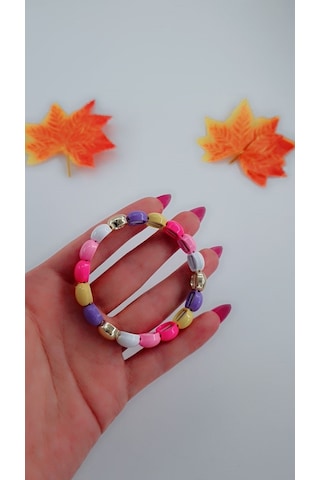 Bhs Life Kadın Lastikli Tasarım Karışık Renkli Bileklik 21 Çok Renkli