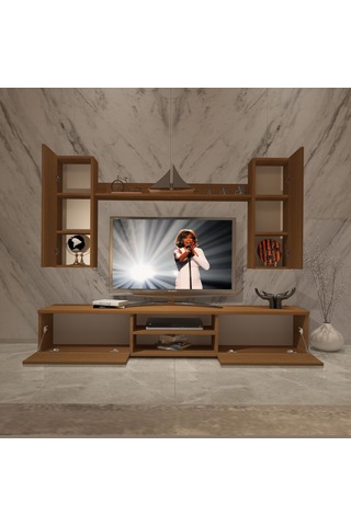 Decoraktiv Eko 7 Mdf Dvd Tv Ünitesi Tv Sehpası Ceviz