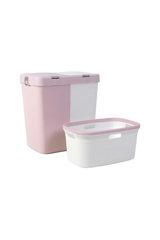 Reis Home Motek Ikili Kirli Çamaşır Sepeti Ve Çamaşır Selesi Ikil Pudra