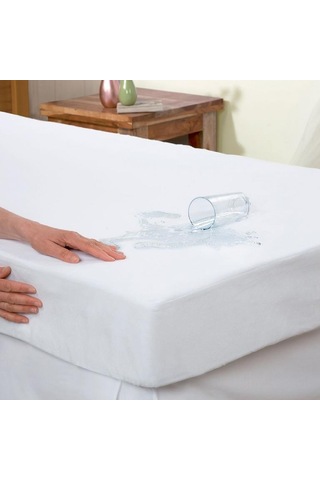 Royam Mevsim Pamuklu 120 X 200 Sıvı Geçirmez Yatak Koruyucu Fitted Alez Beyaz