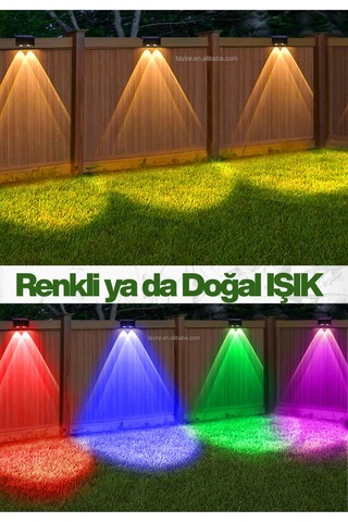 Yeni Model Solar Güneş Enerjili Bahçe Aydınlatması Duvar Lambası Merdiven Veranda Dekorasyon Aplik
